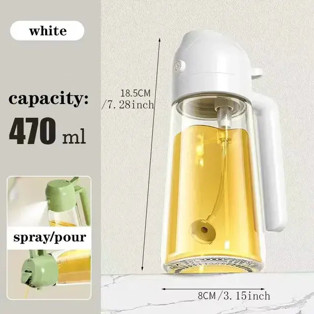 Leakproof Dual-Purpose Glass Oil Spray Bottle for Kitchen